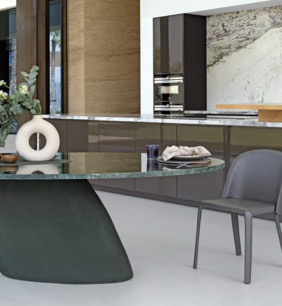 Concrete Dining Table - Marble and concrete